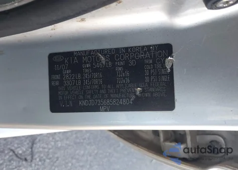 2008 Kia Sorento Lx из США, поврежденный, VIN KNDJD735685824804